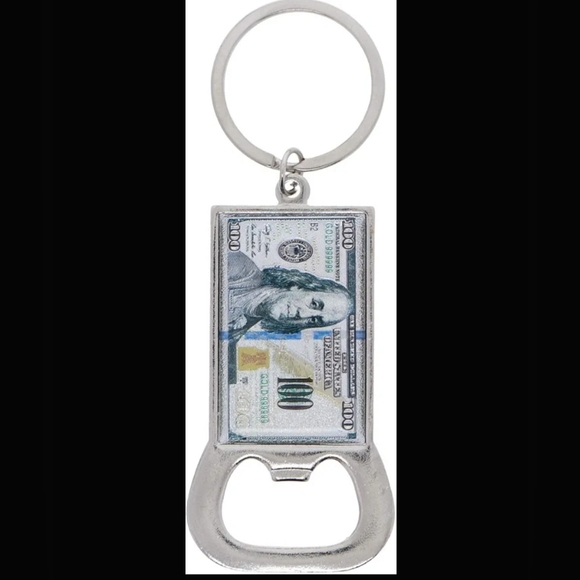 MONEY KEYCHAIN BEER BOTTLE OPENER NWT - Picture 1 of 3